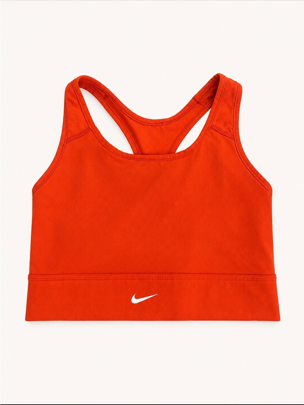 Nike Dri-FIT Racerback Sports Bra Bright Orange/Red Size M